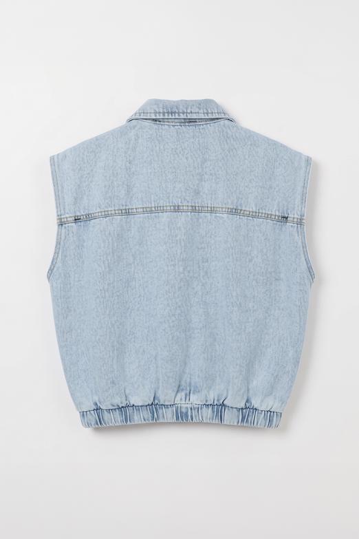 Denim Cepli Balon Yelek