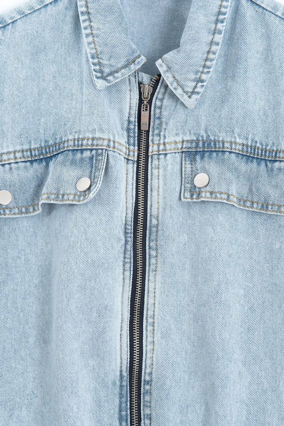 Bayan Lacivert Denim Cepli Balon Yelek