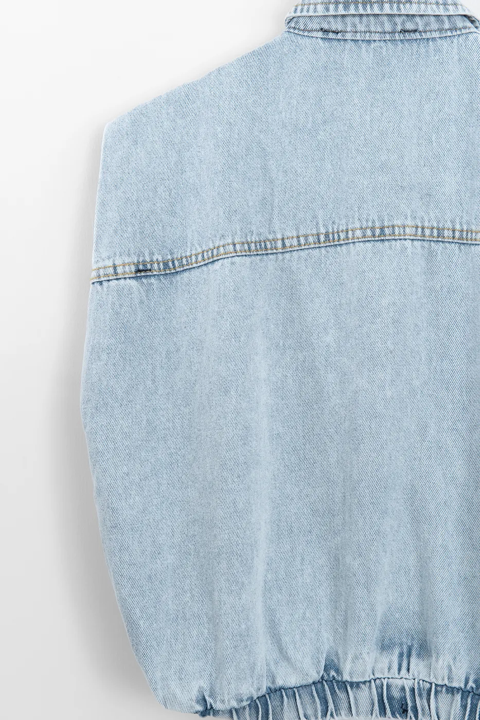 Bayan Lacivert Denim Cepli Balon Yelek