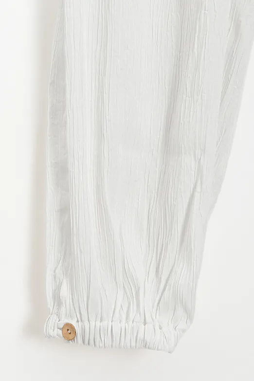 Bayan Beyaz Jogger Pantolon - BSL
