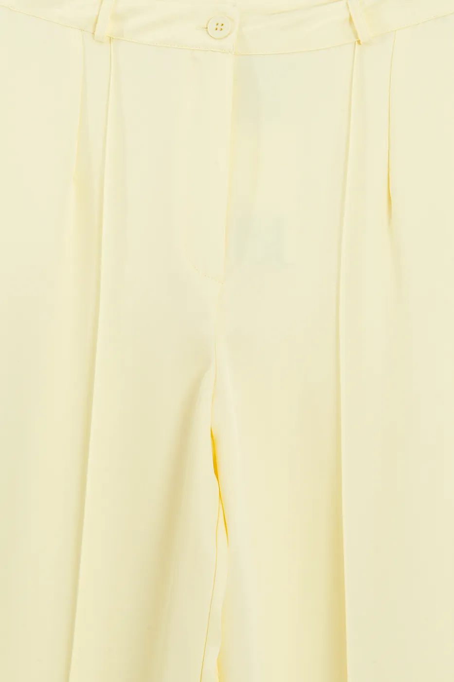 Bayan Sarı Saten Pantolon