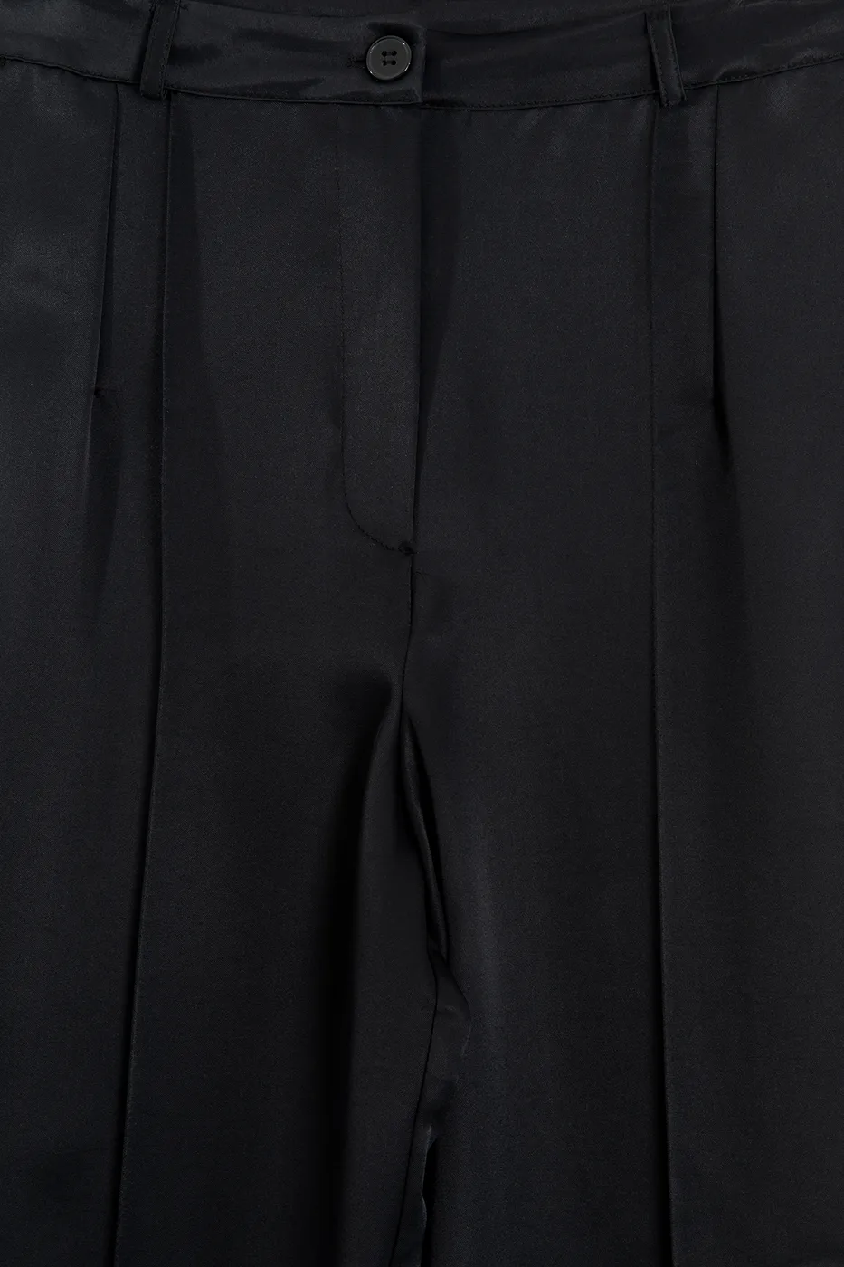 Bayan Siyah Saten Pantolon