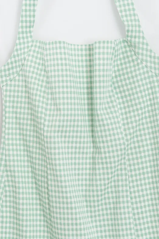 Bayan Yeşil Halter Mini Elbise - BSL