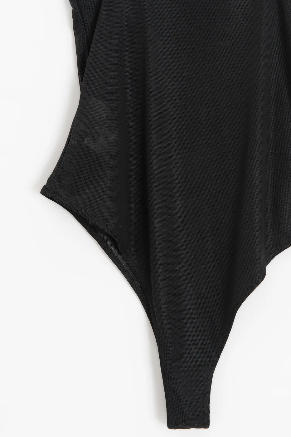 Bayan Siyah Askılı Tül Bodysuit