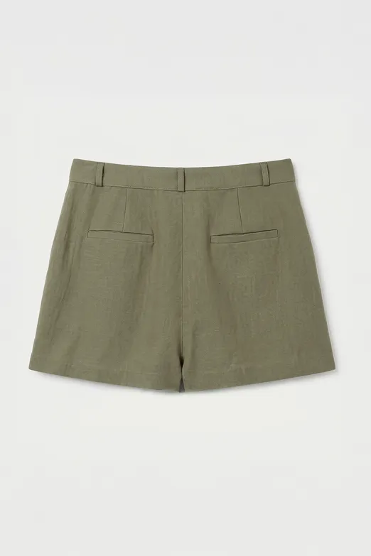 Bayan Haki %100 Keten Mini Şort - BSL