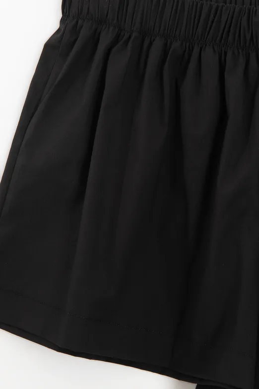Bayan Siyah Lastikli Mini Şort - BSL