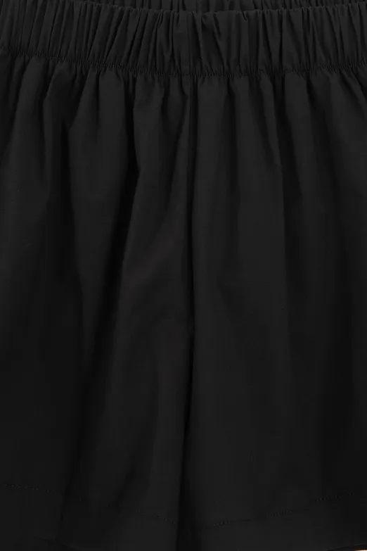 Bayan Siyah Lastikli Mini Şort - BSL