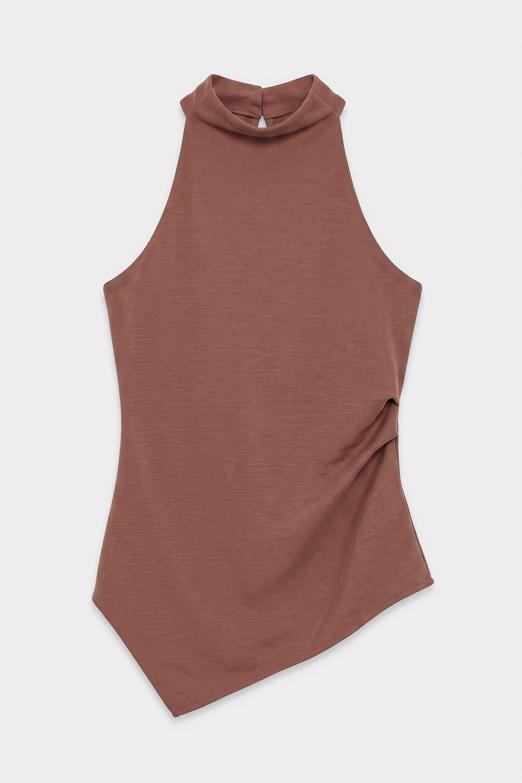 Bayan  Dik Halter Yakalı Bluz