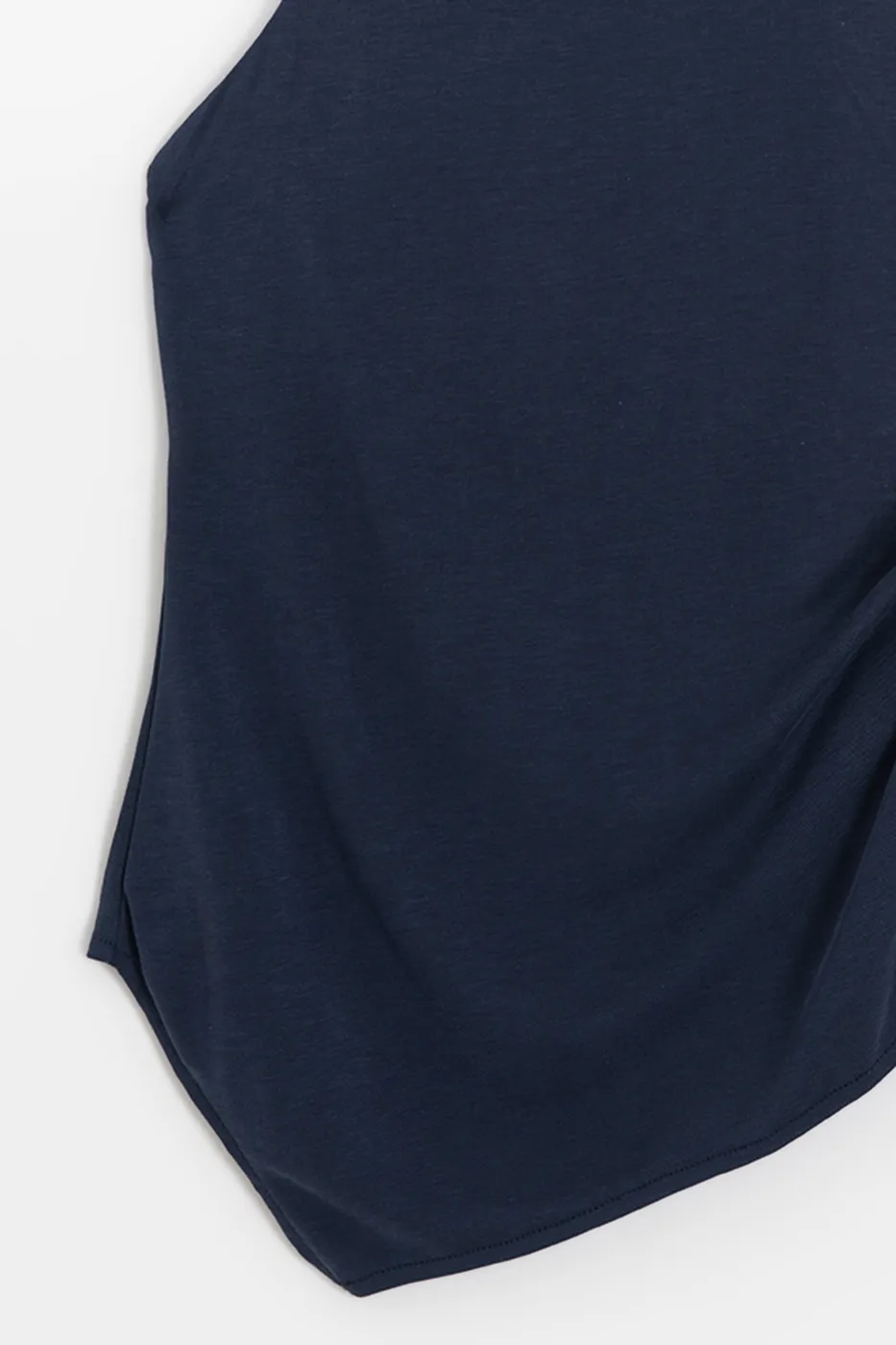 Bayan Lacivert Dik Halter Yakalı Bluz
