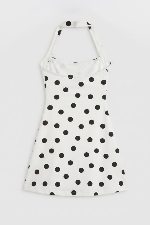Halter Yaka Mini Elbise