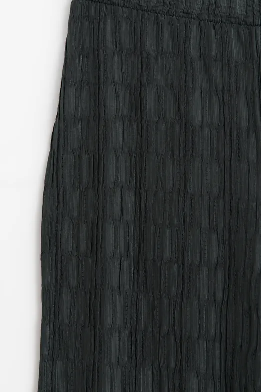 Bayan Yeşil Dokulu Bol Pantolon - BSL