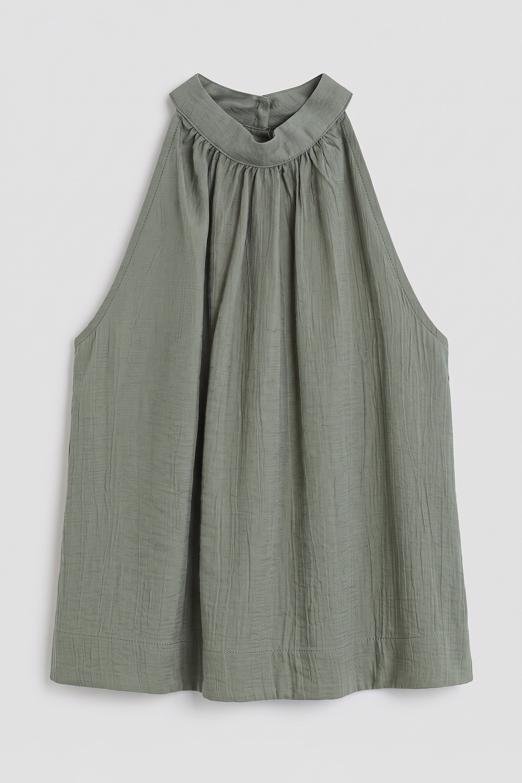 Halter Yakalı Bol Bluz