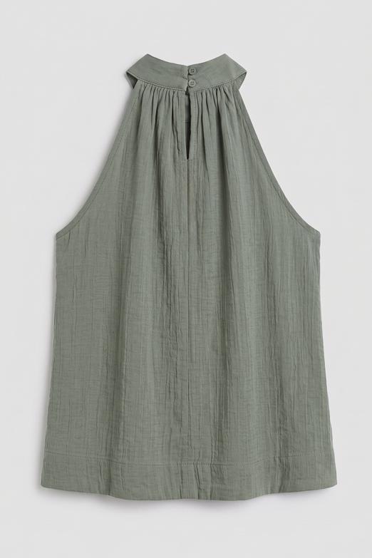 Halter Yakalı Bol Bluz
