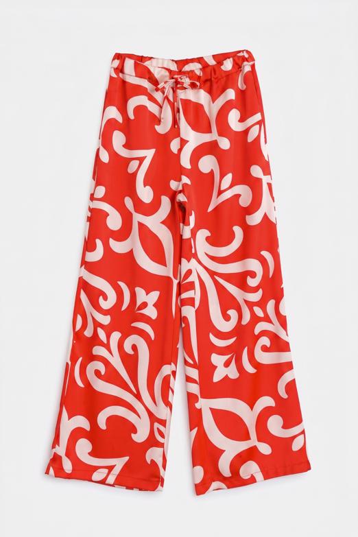 Saten Bol Paça Pantolon
