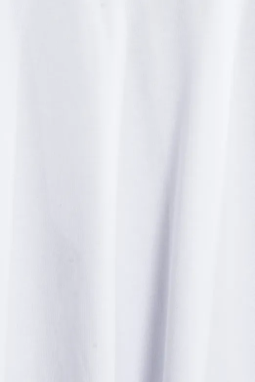 Bayan Beyaz Gömlek Kollu Oversize Tshirt - BSL