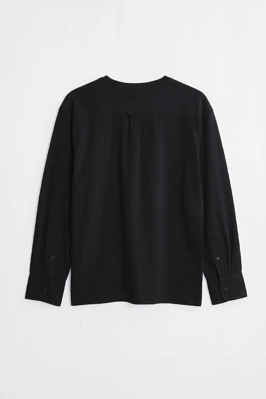 Bayan Siyah Gömlek Kollu Oversize Tshirt