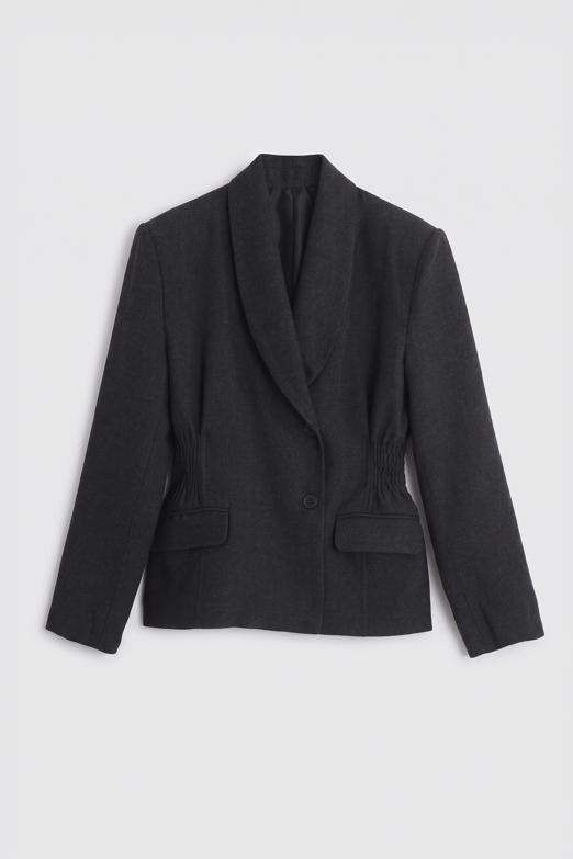 Şal Yakalı Kruvaze Blazer Ceket
