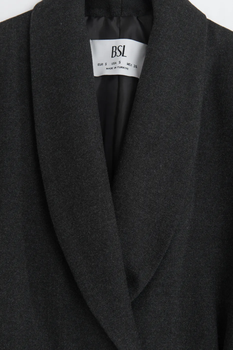 Bayan Siyah Şal Yakalı Kruvaze Blazer Ceket