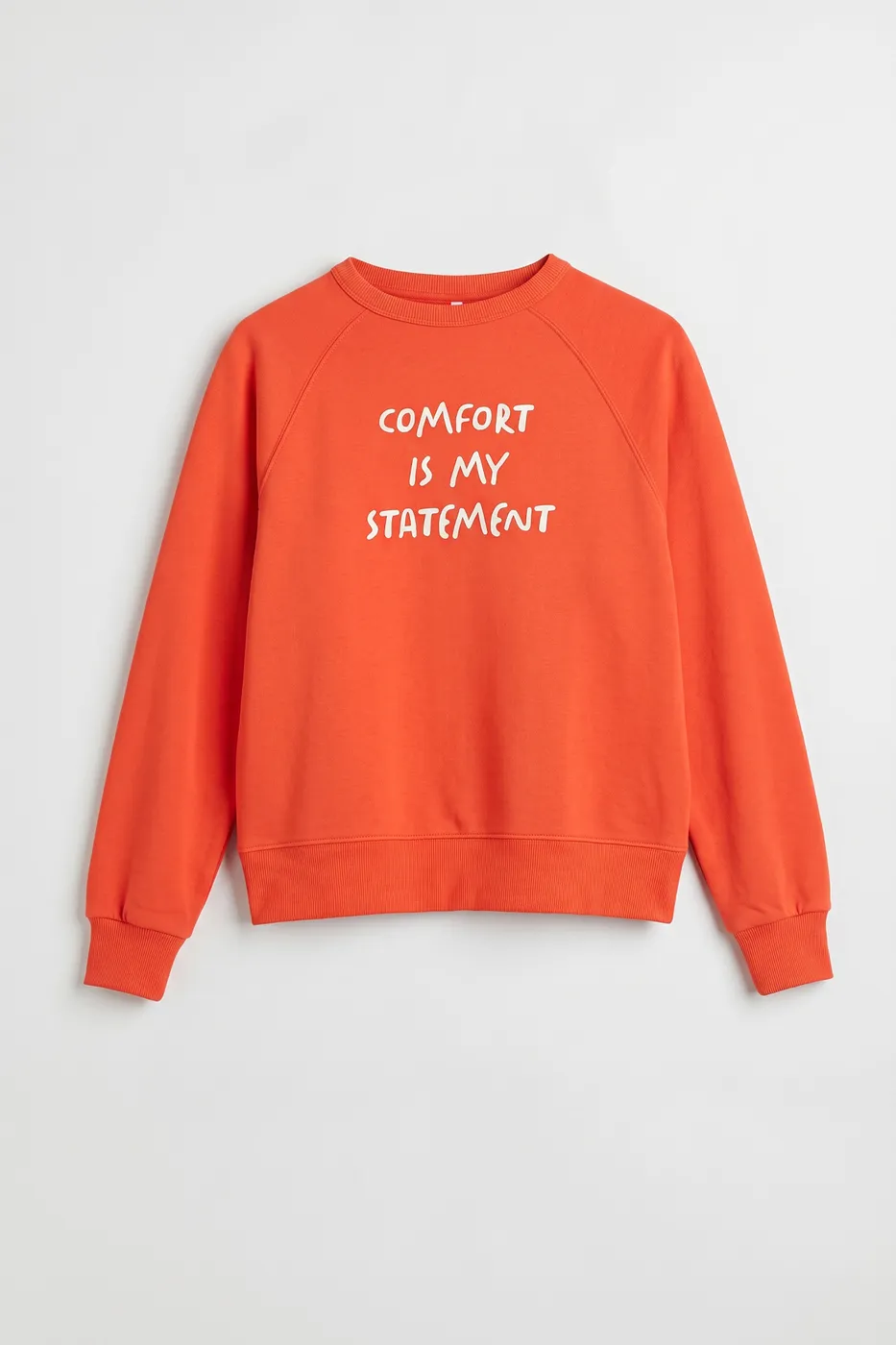Bayan Kırmızı Baskılı Basic Oversize Sweatshirt